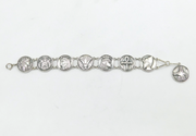 Egyptian Sterling Silver Historical Souvenir Bracelet Vintage c1970s