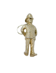 Sterling Silver Policeman Charm Pendant Vintage c1970