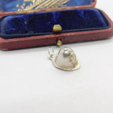 Sterling Silver Traditional Police Helmet Charm Pendant Vintage c1970