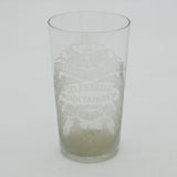 Victorian Etched Glass 'Mountain Dew' Leith Whisky Tumbler Antique c1880
