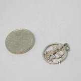 Sterling Silver Sagittarius Zodiac Charm Pendant Vintage c1970