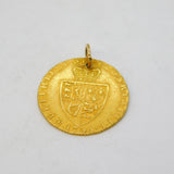 King George III 22ct Gold Spade Guinea Coin Pendant Antique 1794 Fine