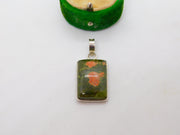 Sterling Silver Quartz Drop Charm Pendant Vintage c1970