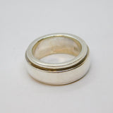 Sterling Silver Chunky Spinning Band Ring Contemporary c2000 Size R
