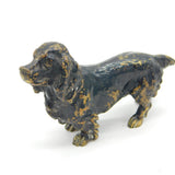 19th Century Cold Painted Bronze Spaniel Dog Figure Ornament Antique c1860