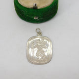 Sterling Silver St Christopher Travel Charm Pendant Vintage c1970