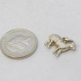Sterling Silver Sheep Charm Pendant Vintage c1970