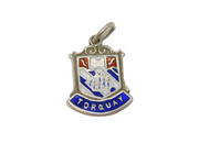 Sterling Silver Enamel Shield Torquay Souvenir Charm Pendant Vintage c1970
