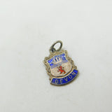 Sterling Silver & Enamel Devon Travel Shield Charm Pendant Vintage c1960