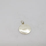 Sterling Silver St Christopher Travel Round Charm Pendant Vintage c1970