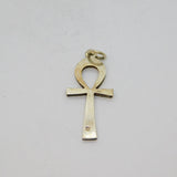 Sterling Silver Egyptian Ankh Heiroglyphic Symbol Pendant Vintage c1970s