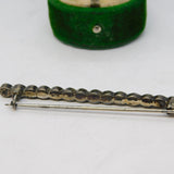 Sterling Silver & Amethyst Paste Set Bar Brooch Antique c1920 Art Deco