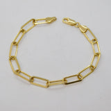 Contemporary Sterling Silver Gilt Trombone Link Bracelet Vintage c2000s