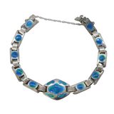 Murrle Bennett & Co Sterling Silver & Enamel Bracelet Antique c1900