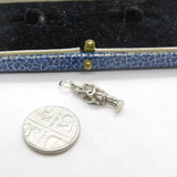 Sterling Silver Scottish Bagpiper Highland Charm Pendant Vintage c1970