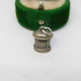 Sterling Silver Post Box Charm Pendant Vintage c1970