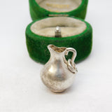 Sterling Silver Wine Jug Charm Pendant Vintage c1970