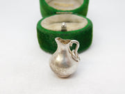 Sterling Silver Wine Jug Charm Pendant Vintage c1970