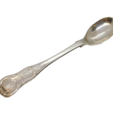 Irish William IV Sterling Silver Crested Mustard Spoon Antique 1835 Dublin