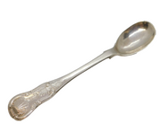 Irish William IV Sterling Silver Crested Mustard Spoon Antique 1835 Dublin