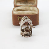 Sterling Silver Good Luck Wishing Well Charm Pendant Vintage c1970