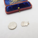 Sterling Silver & Enamel Isle of Wight Charm Pendant Vintage c1970