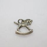 Sterling Silver Rocking Horse Charm Pendant Vintage c1970