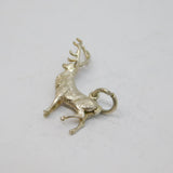 Sterling Silver Stag Deer Charm Pendant Vintage c1970