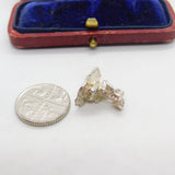 Sterling Silver Aladdin on the Carpet Charm Pendant Vintage c1970