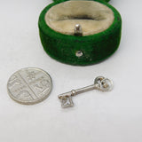 Sterling Silver 21st Birthday Key Charm Pendant Vintage c1970