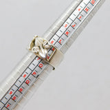 Sterling Silver Deco Style Patterned Identity Band Ring Modern c1999 Size N