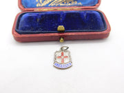 Sterling Silver & Enamel Lincoln Charm Pendant Vintage c1970