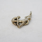 Sterling Silver Twins of Gemini Charm Pendant Vintage c1970s