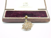 Sterling Silver Prickly Hedgehog Charm Pendant Vintage c1970