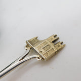 Edwardian Sterling Silver Gilt Westminster Abbey Souvenir Spoon Antique 1909
