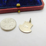 Sterling Silver and Enamel Matlock Bath  Shield Charm Pendant Vintage c1970