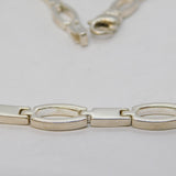 Studio Jewellery Sterling Silver Modernist Chain Necklace Vintage c1980s