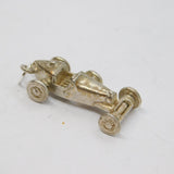 Sterling Silver Racing Car With Moving Wheels Charm Pendant Vintage c1970