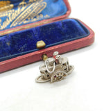 Sterling Silver Paddle Boat Charm Pendant Vintage c1970