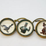 20th Century Set of Essex Crystal Guinness Advertising Buttons Vintage c1950s