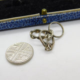 Sterling Silver Trio of Love Rings Charm Pendant Vintage c1970