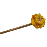 Victorian 15ct Gold & Diamond Etruscan Style Stick Pin Antique c1890s