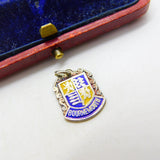 Sterling Silver and Enamel Bournemouth Travel Shield Charm Pendant Vintage c1970