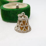 Sterling Silver Ringing Bell Charm Pendant Vintage c1970