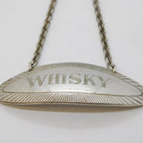 Sterling Silver Whisky Decanter Label VIntage 1964 Birmingham
