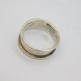 Mexican Sterling Silver Wedding Band Studio Ring Vintage c1970 Size Q 1/2