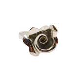 Sterling Silver Rose Flower Studio Statement Ring Contemporary c2000 Size Q