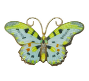 Sterling Silver & Colourful Enamel Butterfly Brooch Pin Antique c1940 Art Deco
