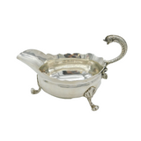 Newcastle George II Sterling Silver Dolphin Handle Sauce Boat Antique 1750