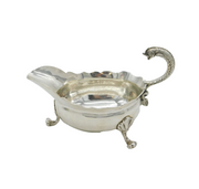 Newcastle George II Sterling Silver Dolphin Handle Sauce Boat Antique 1750